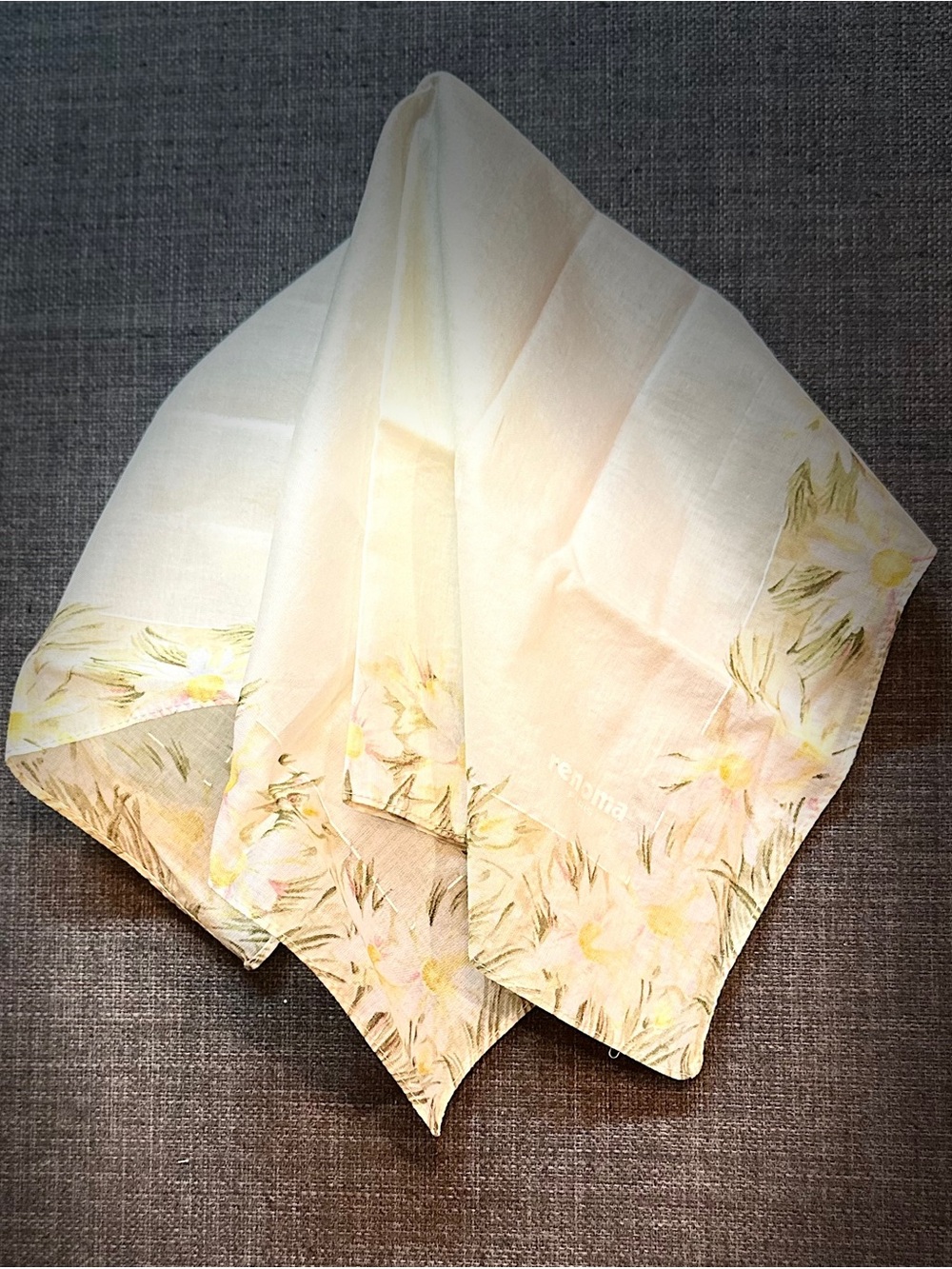 Renoma Cream Floral handker